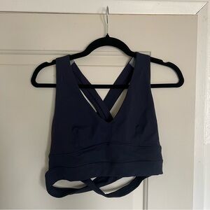 Women's Double Cross Sports Bra - NAVY size XL Born Primitive